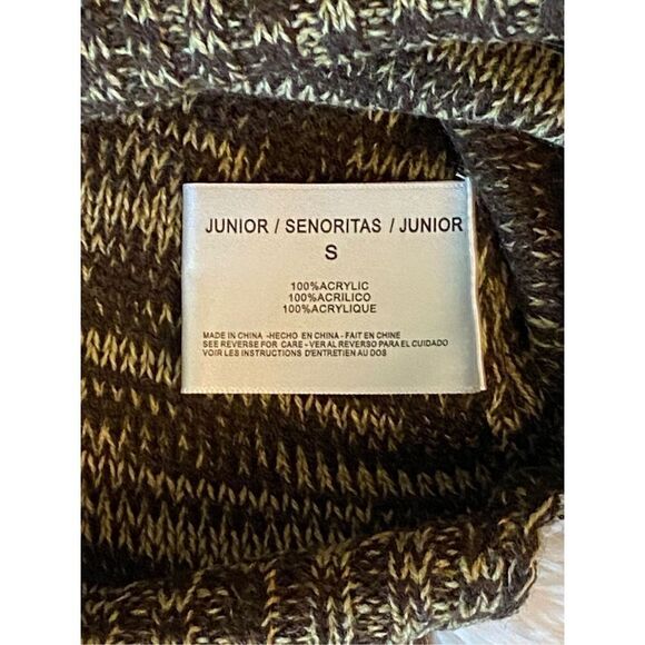 NWT L.E.I. SZ Junior S Java/Tan “Kathleen” Short Sleeve Sweater Dress - Picture 8 of 12